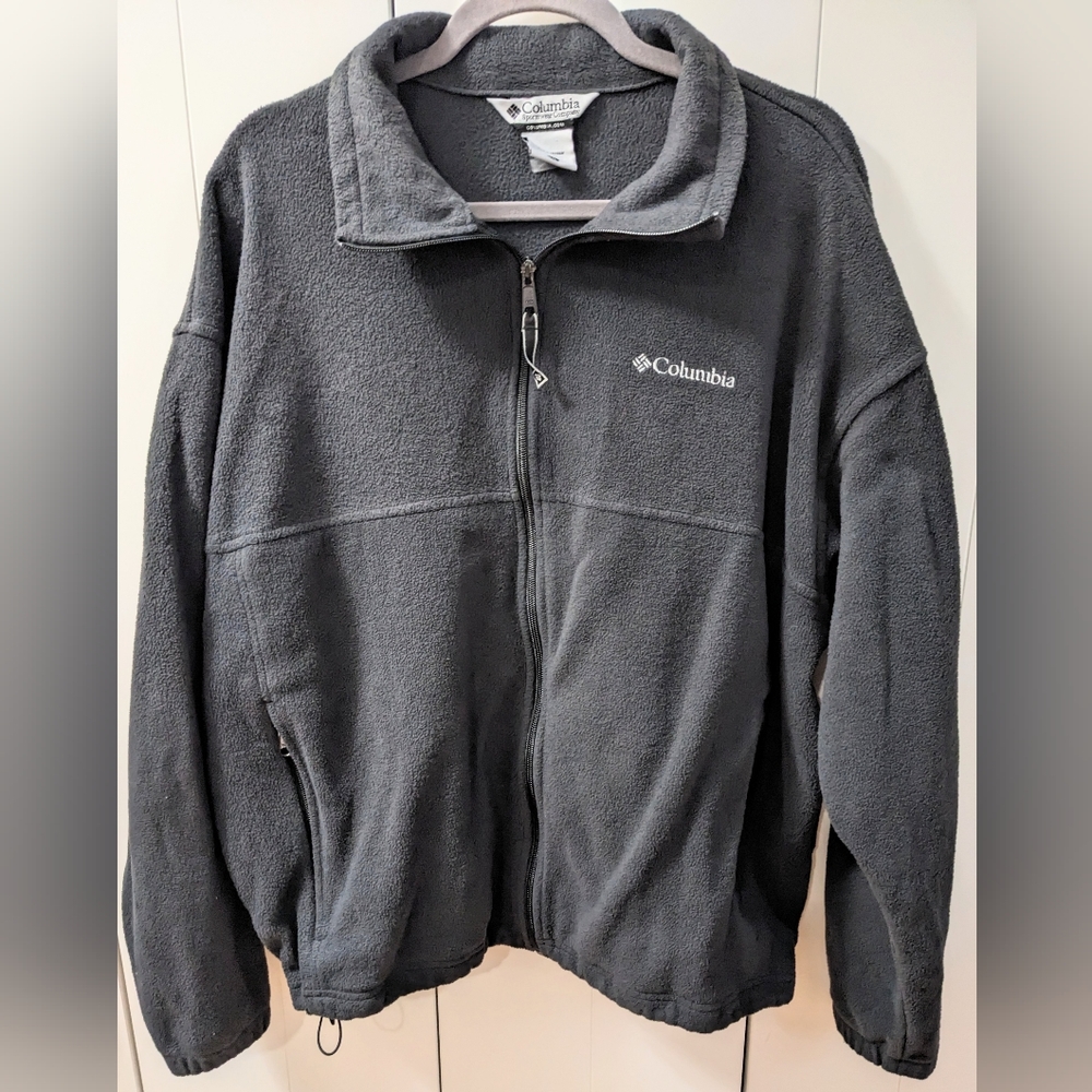 COLUMBIA, Steens Mountain, Full-Zip Fleece Jacket. Charcoal. Size XXL.